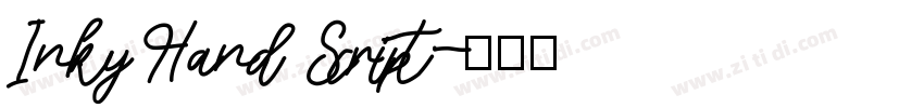 Inky Hand Script字体转换